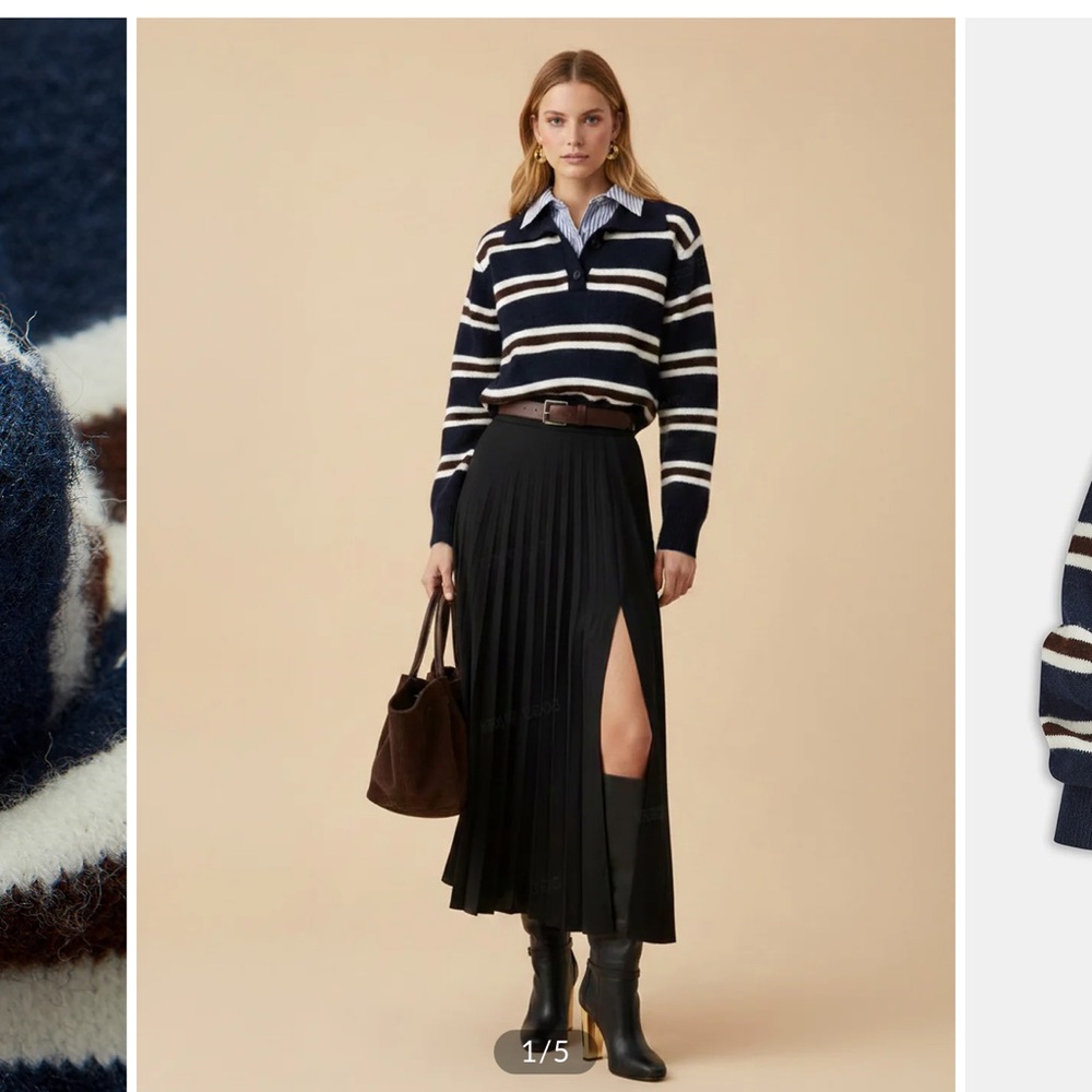 NWT! Commense polo knit sweater - Picture 3 of 4